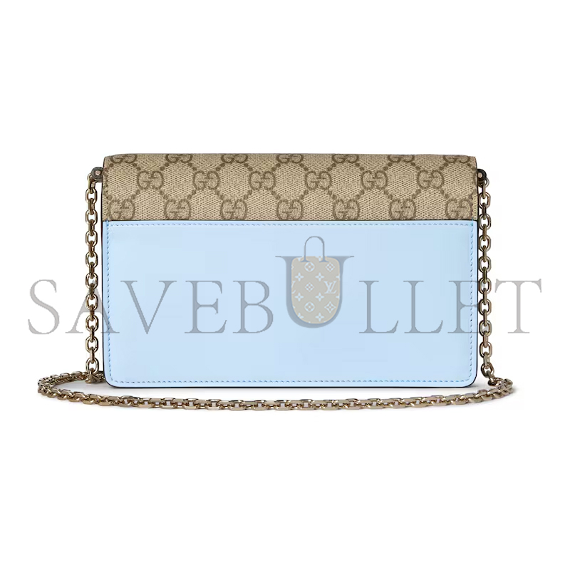 G*u*i gg emblem wallet on chain 838151 (20*13*4cm)